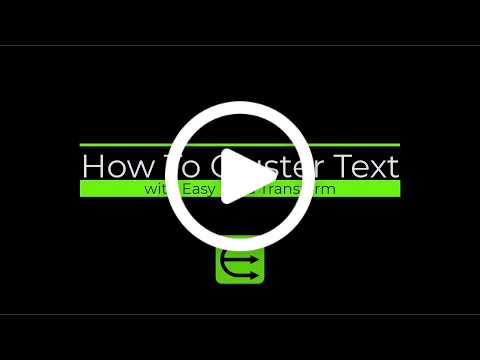how to cluster text