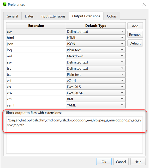 Block risky file extensions