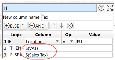 Column variables