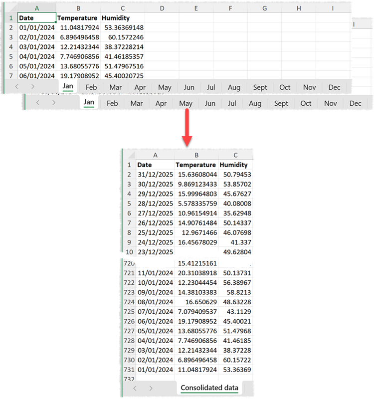 Combining multiple Excel files into one consolidated sheet