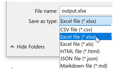 convert XML to Excel