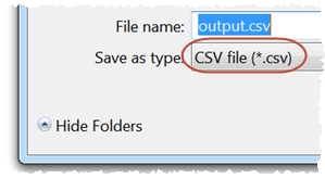 csv file type