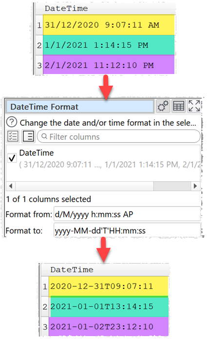 Convert datetime format to ISO datetime