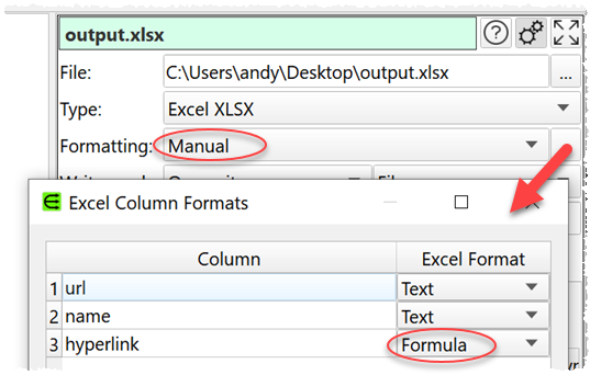 Excel formula format