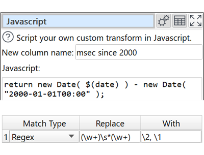Javascript scripting and regular expressions