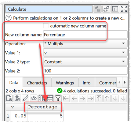 Rename Calculate column