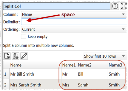 Excel combine name columns