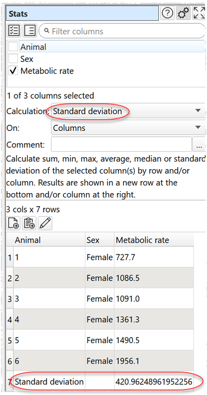 Standard deviation example