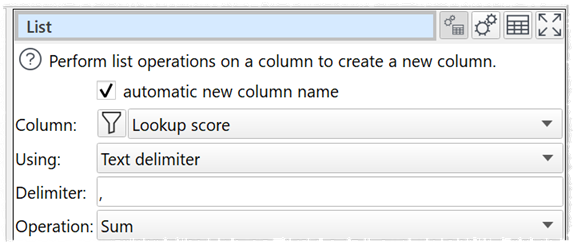 sum comma separated list