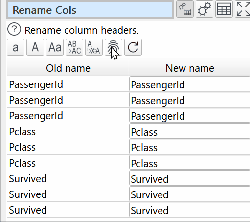 make column names unique