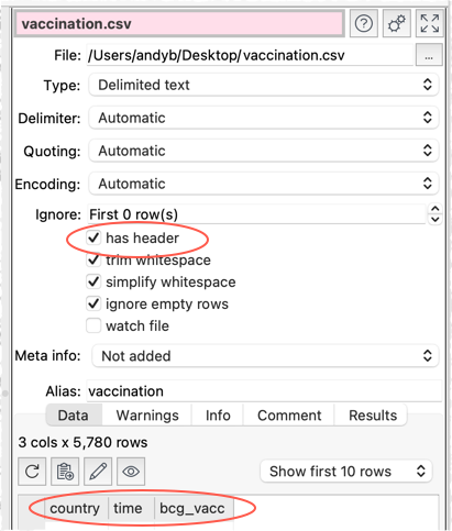 extract header