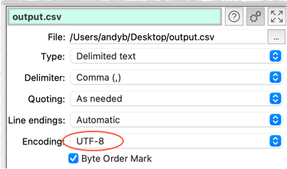 change file encoding