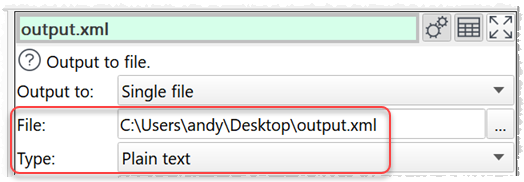 output XML as plain text