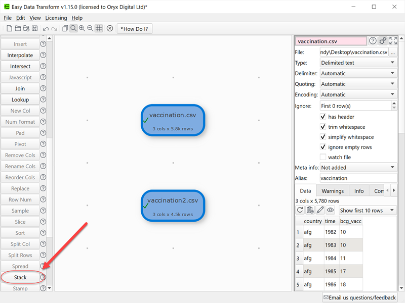 merge CSV files