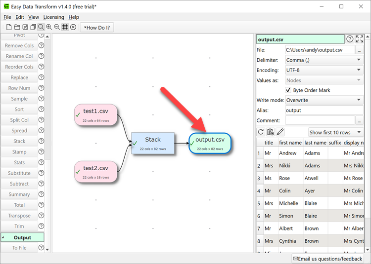 export CSV