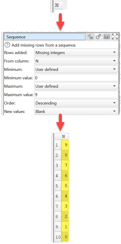 create an integer sequence