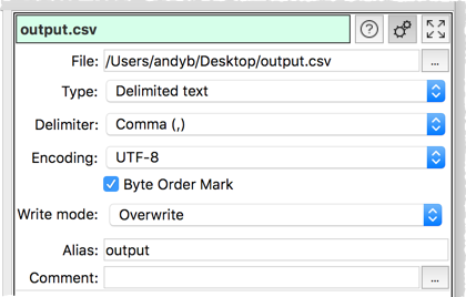 output csv