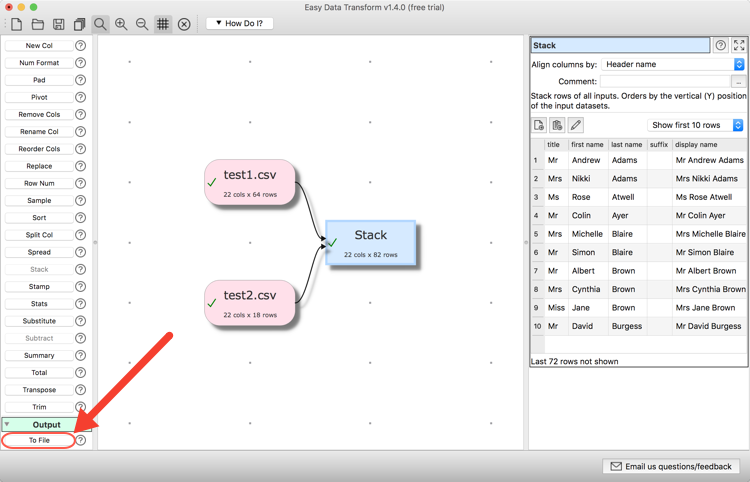 merge CSV files