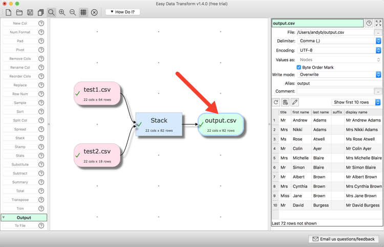 export CSV