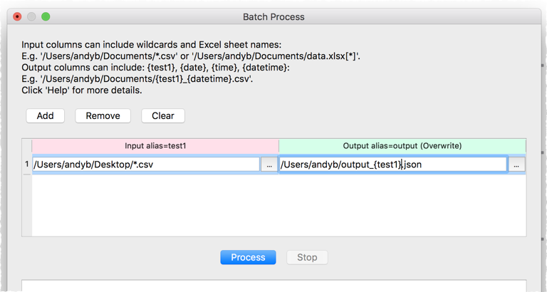 batch convert CSV to JSON