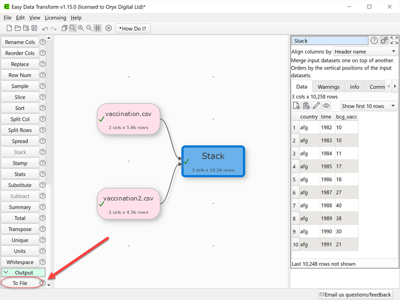 merge CSV files