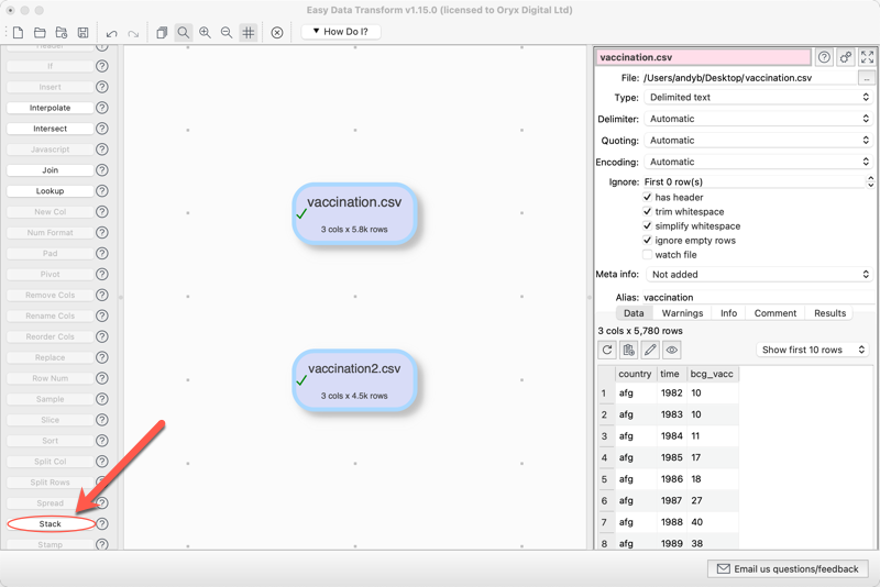 merge CSV files