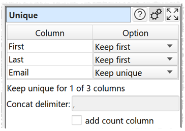 dedupe example