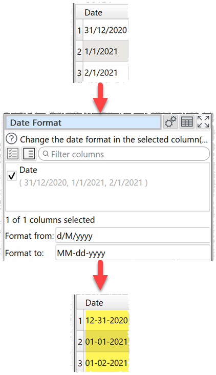 how to change date format example
