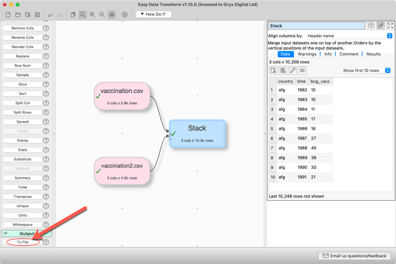 merge CSV files