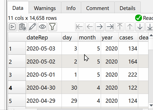 filter data table
