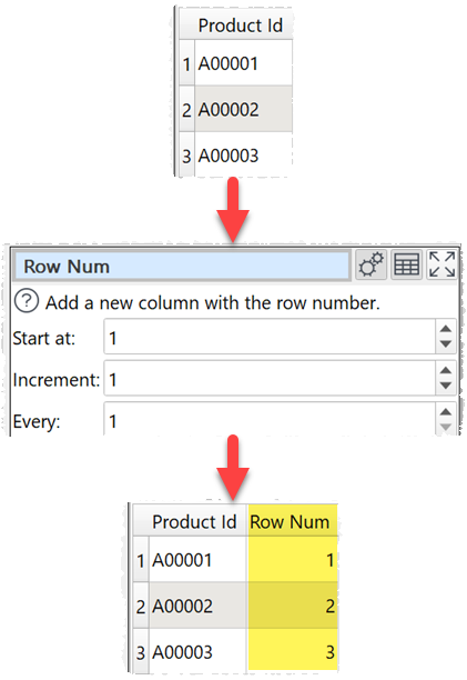 how to add a row number column example