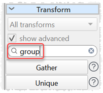 find transform by keyword