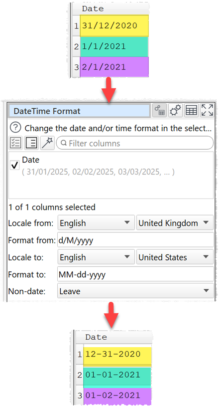 how to change date format example