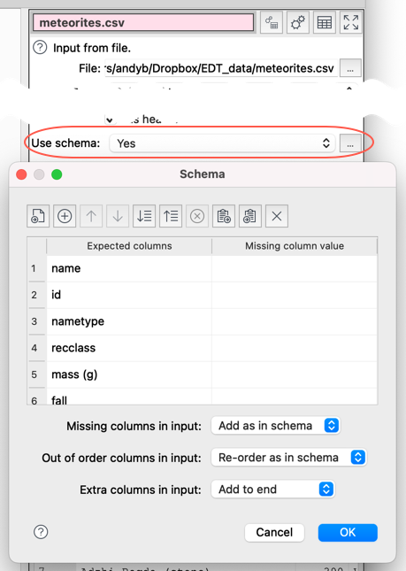 Create a schema