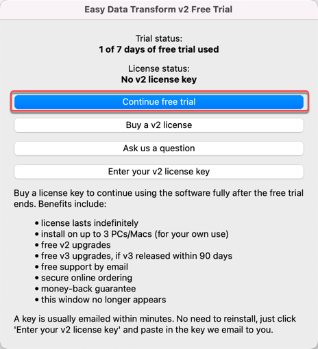 Free trial window Free trial window