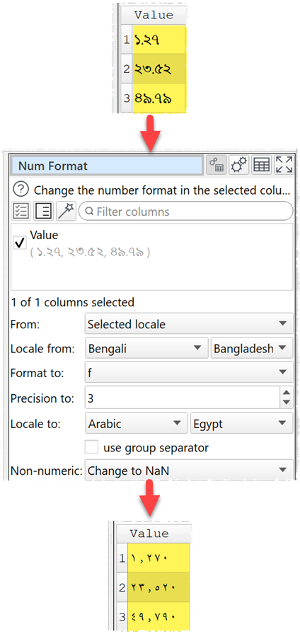 Convert European style numbers to US/UK.