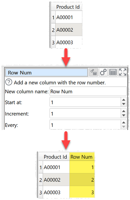 how to add a row number column example