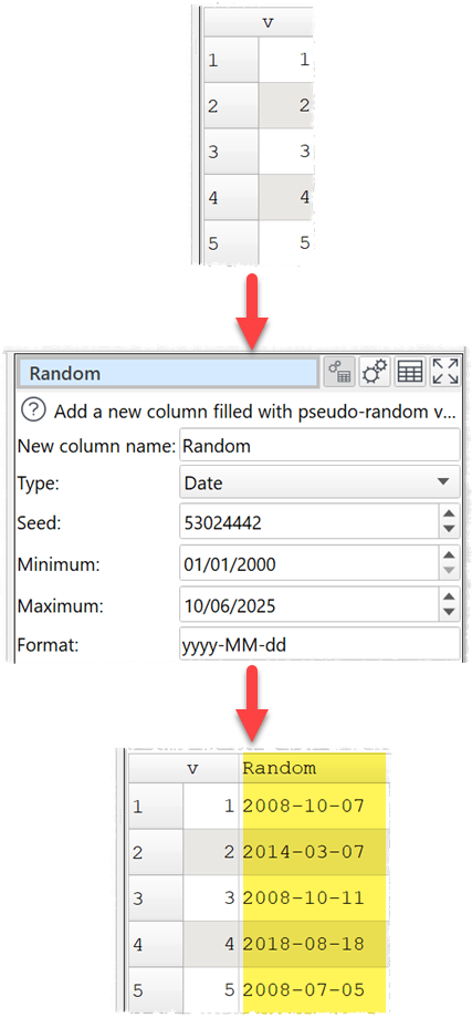 pseudo-random date generator